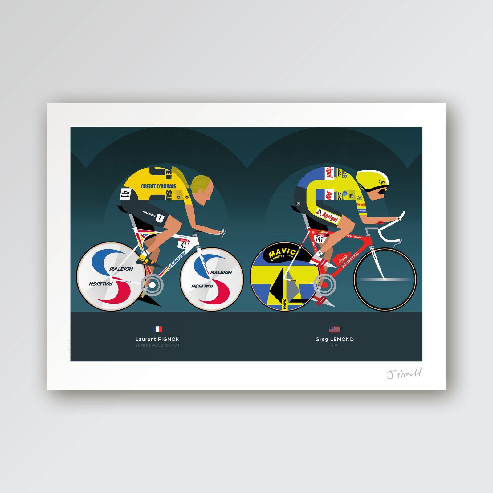 Laurent Fignon and Greg LeMond | Little James Arnold